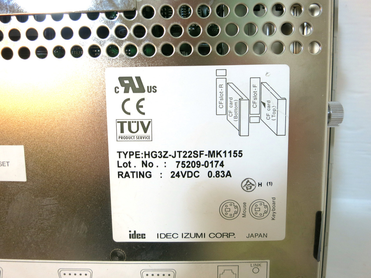 IDEC IZUMI HG3Z-JT22SF-MK1155 HMI Touch Panel Display Toyoda DM